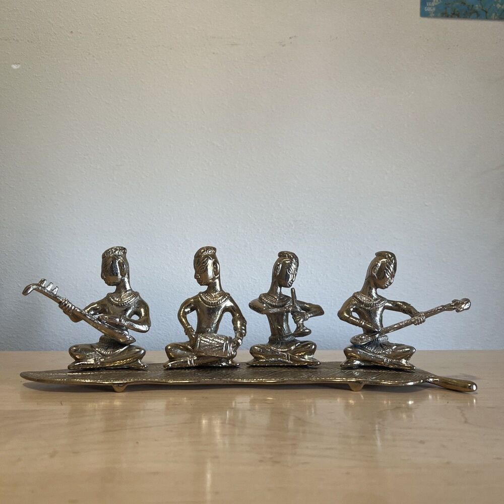 Brass Musicians Instruments Figurine Statue Decor